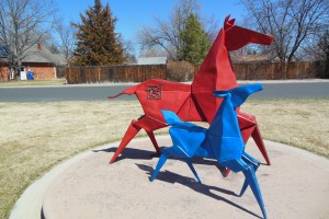 Red and Blue Horses by Kevin Box