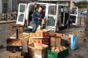 The bread the students made was loaded on truck daily and donated to the needy.