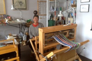 Colville in her studio