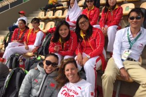 Lauren with the Chinese Olympic team